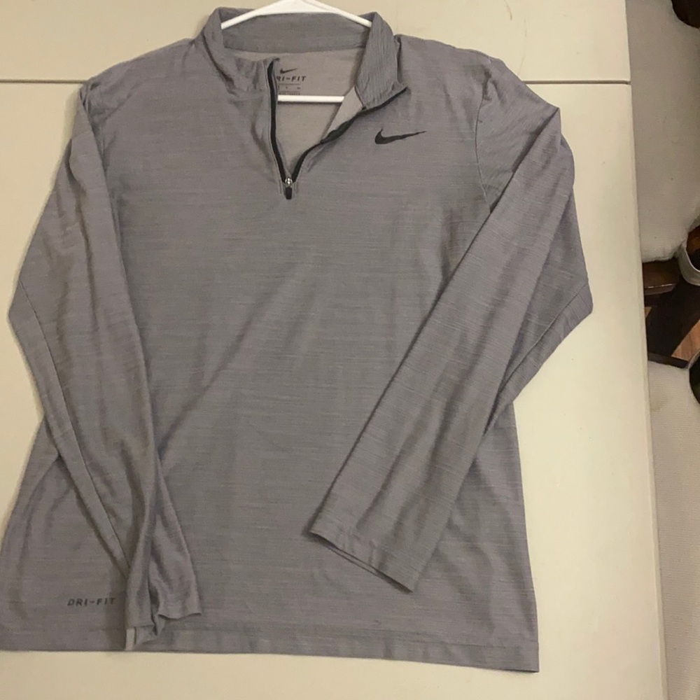 Nike dri-fit zip up with adjustable neckline